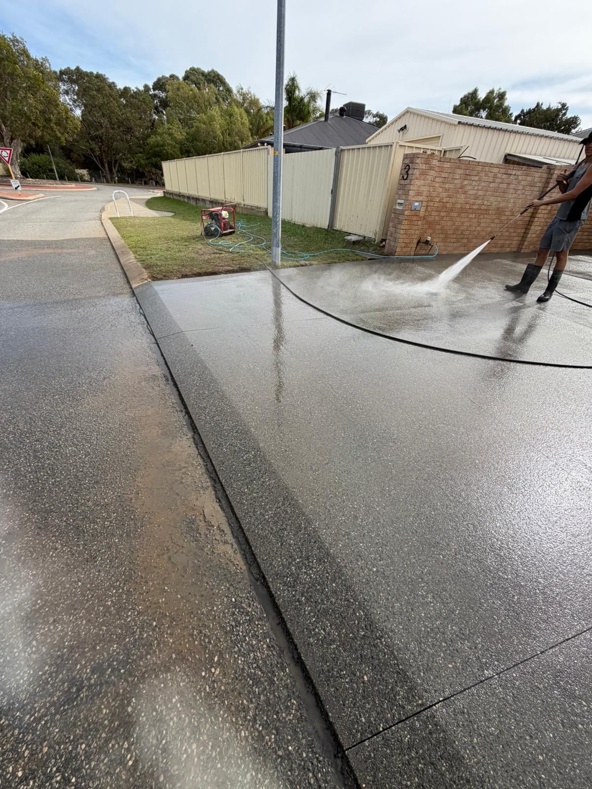 Polished concrete slab